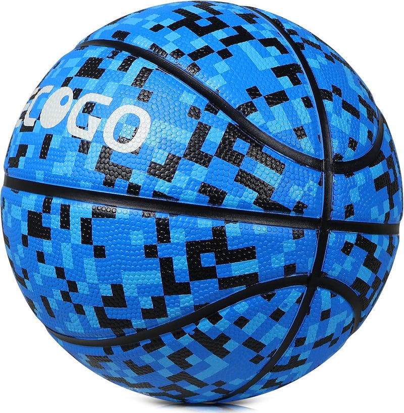 PECOGO Official Rubber Basketball Outdoor Indoor Mens Basketball Ball Size 3/4/5/6/7 for Kids Youth Teen Boys and Girls Gift Ideas(Without Pump) - Image 3